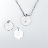 Letter disc pendant (only)